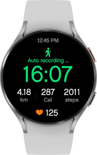 Samsung Galaxy Watch4 Aluminium 44mm Waterproof with Heart Rate Monitor (Silver)