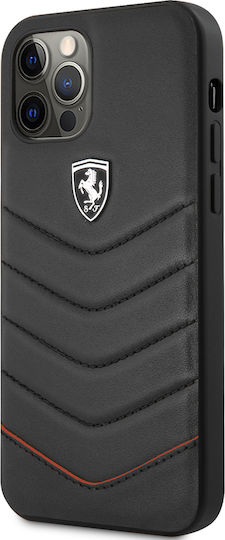 Ferrari Off Track Quilted Back Cover Δερμάτινο Μαύρο (iPhone 12 Pro Max)
