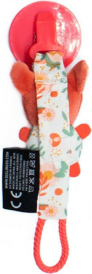 Les Deglingos Pacifiers Accessories Ribbon with Animals from Fabric Pink Melimelos