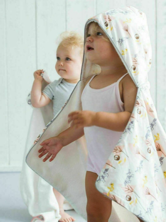 Fresk Baby Bath Towel Hooded Dachsy Turquoise 100x75cm