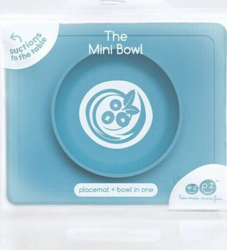 Ezpz Δίσκος Μπλε Mini Bowl από Σιλικόνη για 4+ μηνών