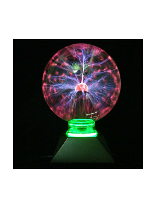 Decorative Lamp with RGB Lighting Plasma Ball LED Black