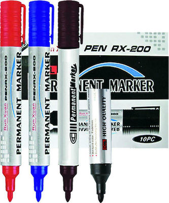 Justnote Markere Permanente 5mm Negri 10buc