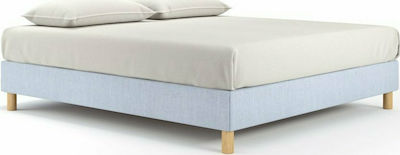 Grand Base Bed Base Single made of Wood Beige 90x190cm.