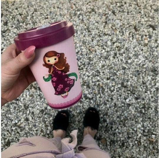 Woodway Sophia Mug Bamboo with Lid Pink 400ml