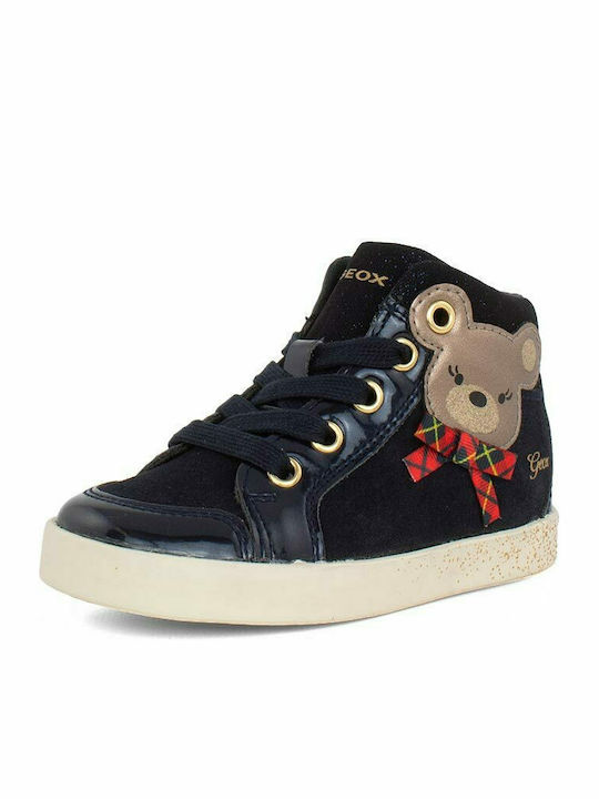Kilwi Anatomic Leather Kids Boots with Zipper Navy Blue
