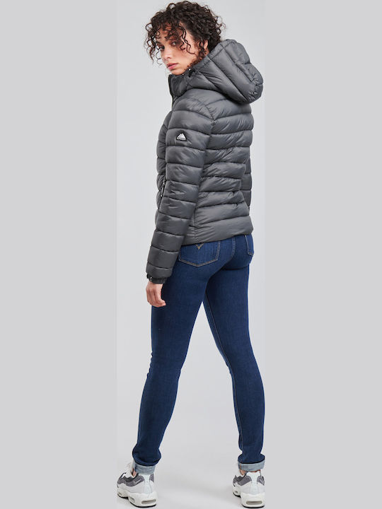 Fuji Scurtă Jachetă de femei Puffer Gri