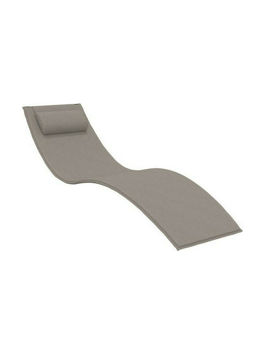 Siesta Exclusive Pernă Waterproof Pentru Pat De Soare Cu Spătar Slim Maro Deschis 41x23cm