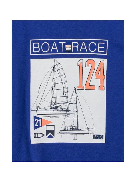 Funky Kids T-shirt Blue T-Boat Race