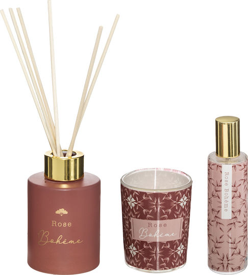 Σετ Diffuser με Άρωμα Rose Bohemian 3τμχ 80ml
