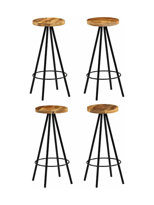 Stool Bar Wooden Mango 4pcs 30x30x76cm