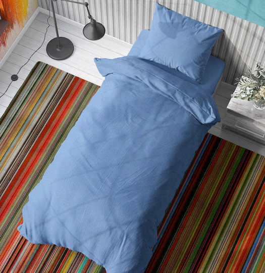 Dimcol Queen 220x240cm Solid Sky Blue