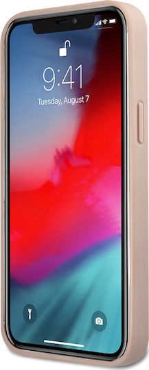 Guess Metal Logo Back Cover Πλαστικό Ροζ (iPhone 12 Pro Max)