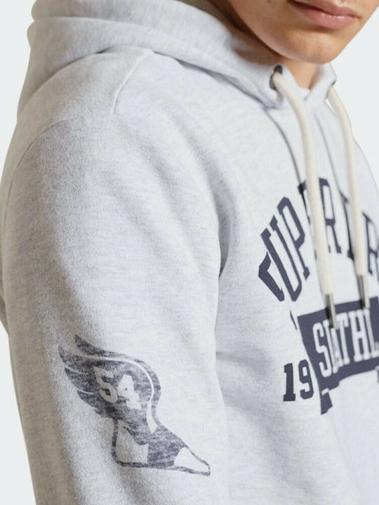 Track & Field Hoodie Φούτερ με Κουκούλα Γκρι