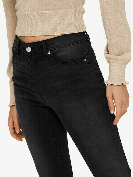 Hoch tailliert Damenjeans Schlaghose Gray