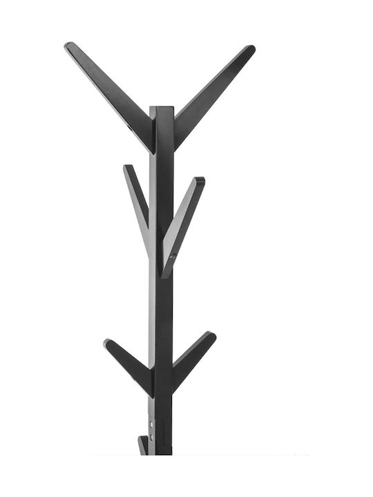 PanOikos Cuiere de podea Lemn Negru Negru 44.5x44.5x178cm