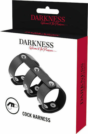 Darkness Darkness Cock Harness Cock Ring Schwanz Leder Black