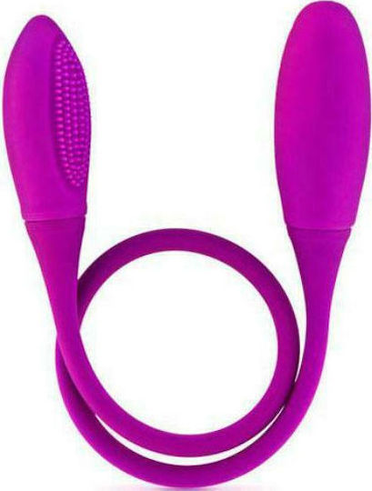 Pretty Love Snaky Vibe 3 Functions of Tickling & 7 Functions of Vibration Rechargeable Double Vibrator Pink