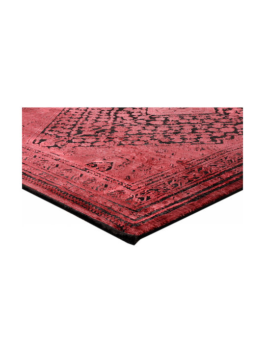 Tzikas Carpets Karma 00155-910 Teppich Rechteckig Synthetisch,Polyester/Cotton/Leather mit Fransen Red