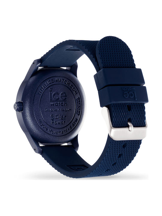 Ice Watch Solar with Blue Rubber Strap