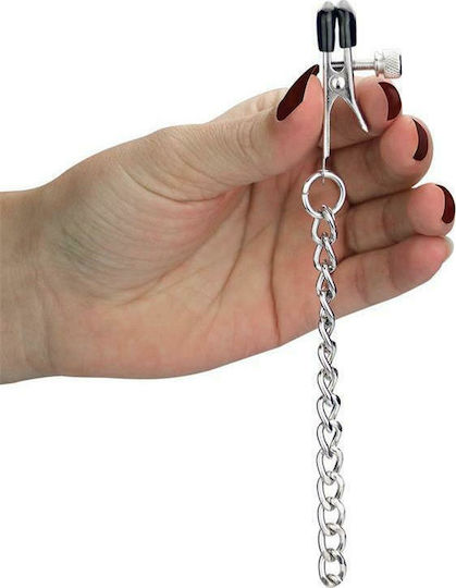 Lovetoy Chain with Nipple & Clitoris Clamps Σφιγκτήρες Θηλών σε Ροζ Χρώμα
