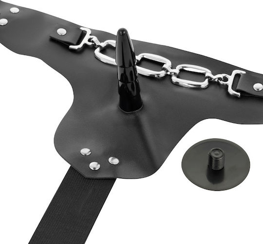 Harness Attraction George Deluxe Vibrator Harness με Dildo 19cm και Δόνηση στο χρώμα του δέρματος