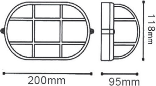 Aca Wall-Mounted Outdoor Turtle Light E27 IP45 20.8x11.8x9.8εκ.