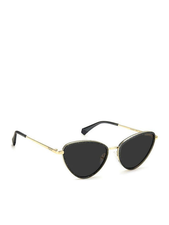 Polaroid Women's Sunglasses with Black Metal Frame and Black Polarized Lens PLD6148/S/X KB7/M9
