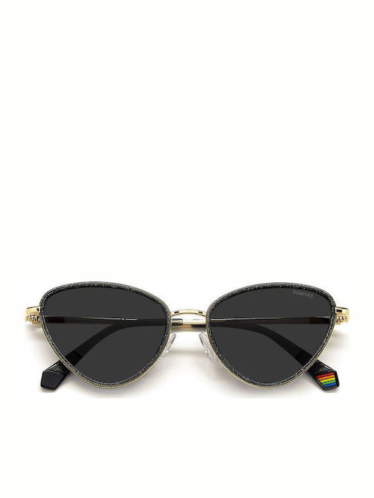 Polaroid Women's Sunglasses with Black Metal Frame and Black Polarized Lens PLD6148/S/X KB7/M9