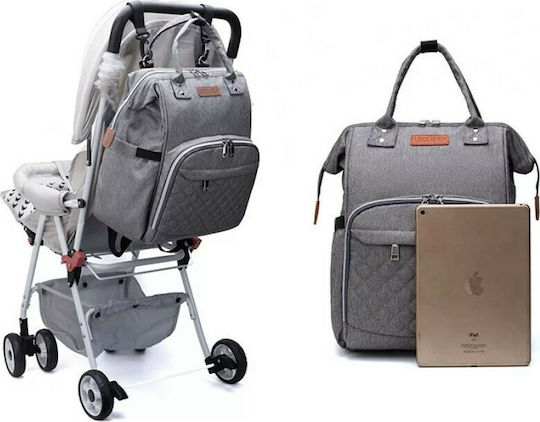 Lequeen Diaper Bag Pink - Grey 38x30x38cm.