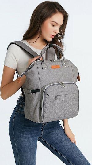 Lequeen Diaper Bag Pink - Grey 38x30x38cm.