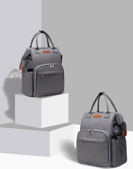 Lequeen Diaper Bag Grey 38x30x38cm.