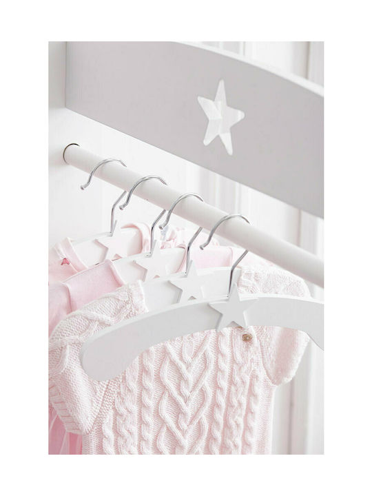 Kids Concept Kids Room Decor Accessories Coat Rack Star Made of White Wood