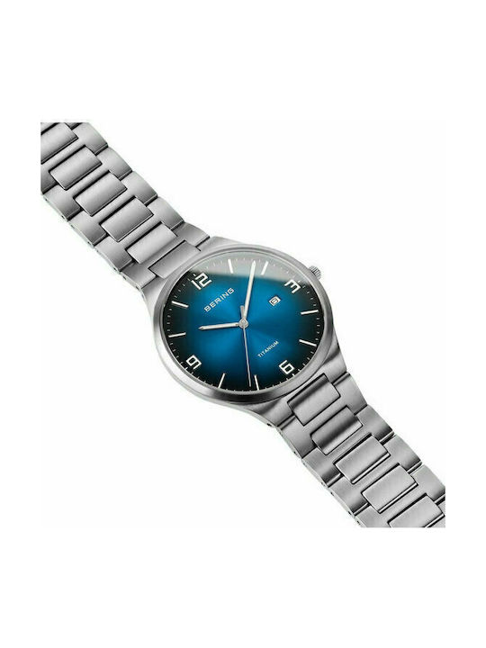 Bering Time Watch Chronograph Battery with Silver Metal Bracelet