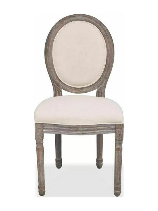 Stühle Speisesaal Cream 6Stück 50x56x95.5cm
