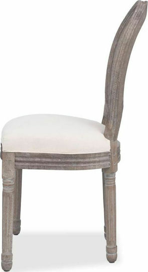 Stühle Speisesaal Cream 4Stück 50x56x95.5cm