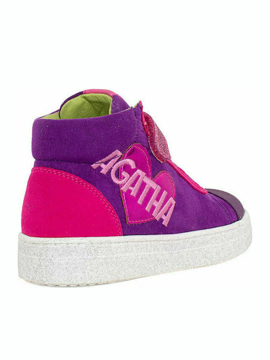 Kids Sneakers High Anatomic with Scratch Purple