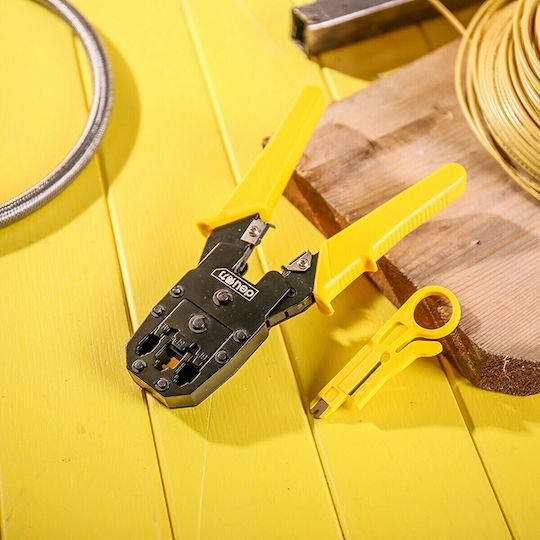 Deli Deli Tools Edl2468 Ethernet Internet Cable Crimping Plier RJ12, RJ45, RJ10 with Cable Cutter E