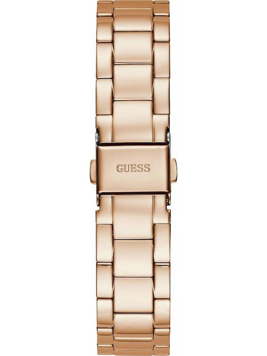 Guess Ceas de Damă cronograf cu Rose Gold Brățară Metalică