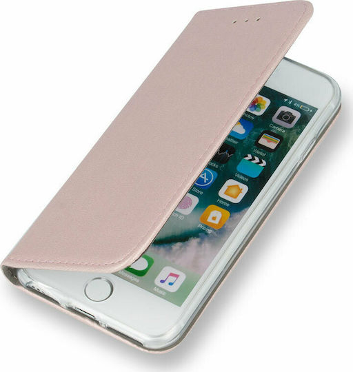 Forcell Book Δερματίνης Ροζ Χρυσό (Huawei P40 Lite E)
