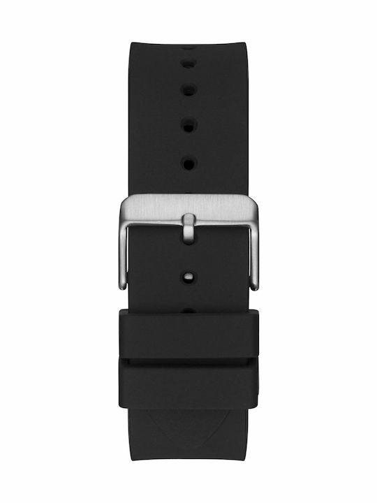 Guess Men's Watch 43mm Chronograph Battery with Black Rubber Strap