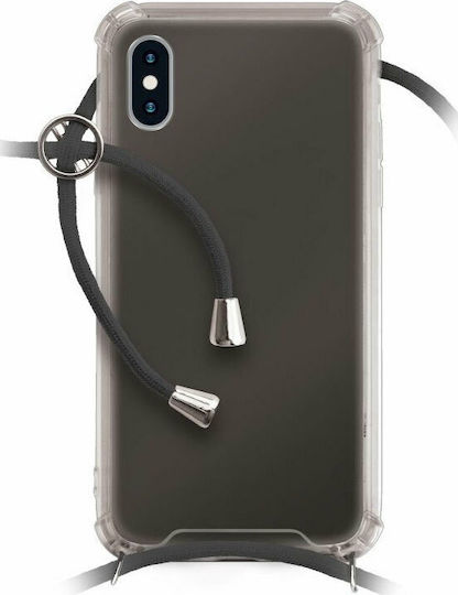 Caselab Back Cover Σιλικόνης με Λουράκι Διάφανο (iPhone X / Xs)