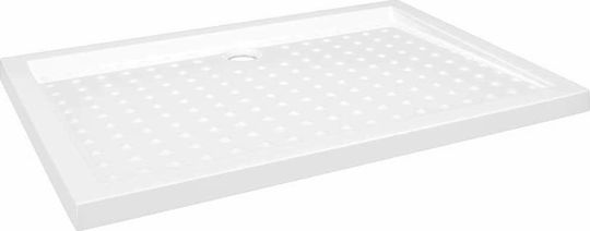 vidaXL Rechteckig Acryl Dusche x100cm Weiß