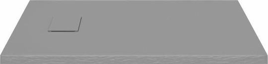 vidaXL Rectangular Acrylic Shower Gray 90x70x2.6cm