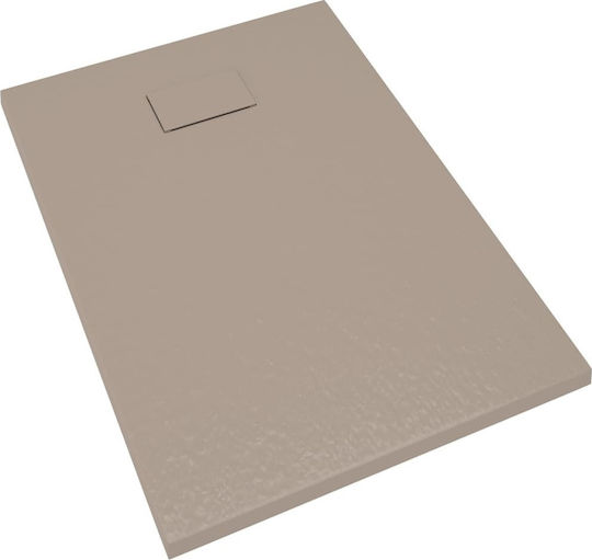 vidaXL Rectangular Acrylic Shower Brown 100x70x2.6cm
