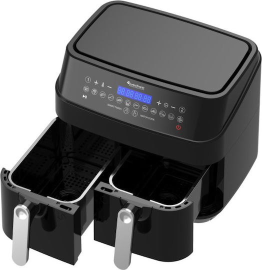 Turbotronic Air Fryer with Double Detachable Bucket 9lt Black TT-DAF5