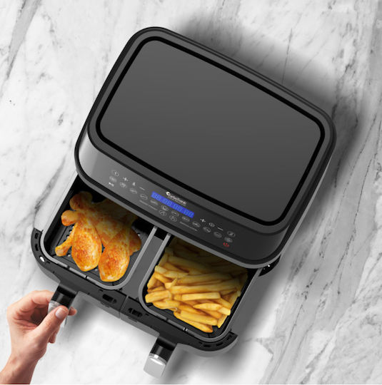 Turbotronic Air Fryer with Double Detachable Bucket 9lt Black TT-DAF5