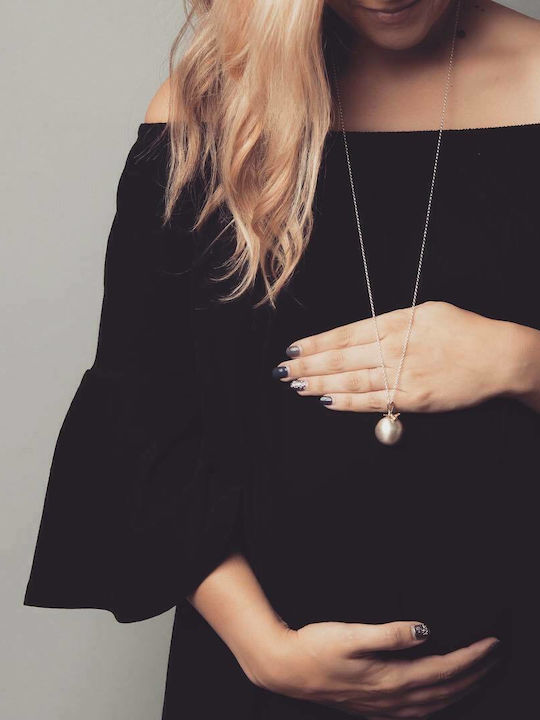 Babylonia Bola with Butterfly Charm Εγκυμοσύνης Μαύρο