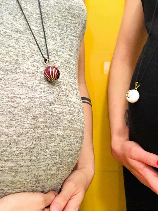 Babylonia Bola with Butterfly Charm Εγκυμοσύνης Μαύρο