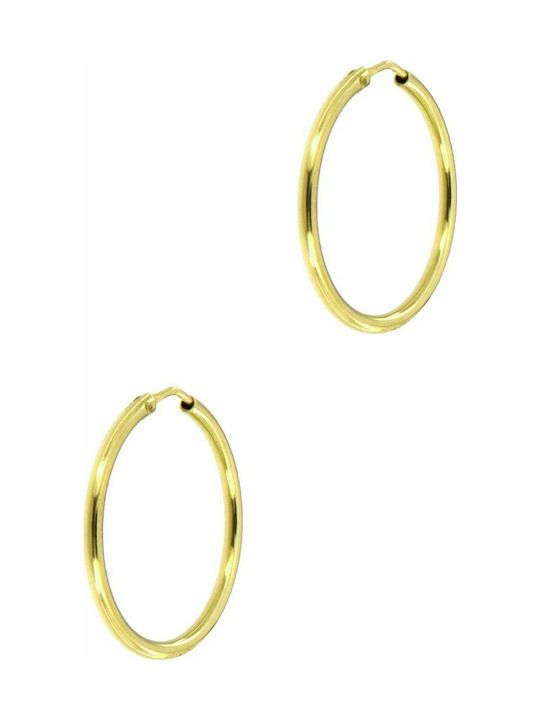 Mertzios.gr Earrings Hoops made of Gold 14K